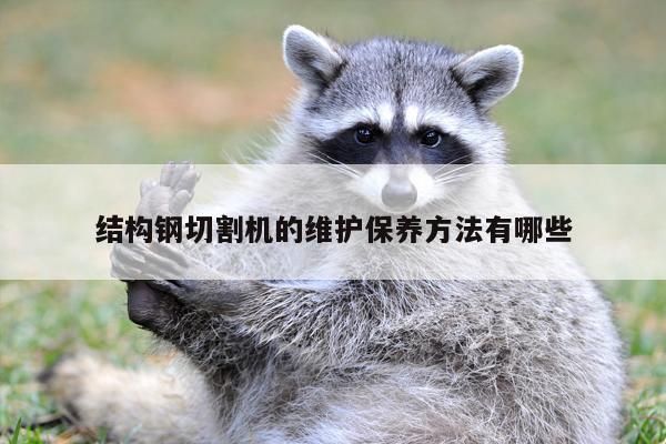 【爱游戏app】结构钢切割机的维护保养方法有哪些