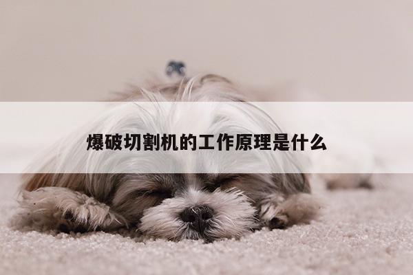 爆破切割机的工作原理是什么-爱游戏平台
