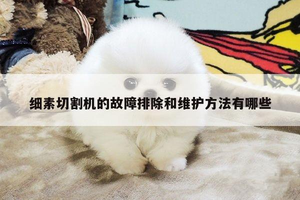 细素切割机的故障排除和维护方法有哪些：爱游戏app
