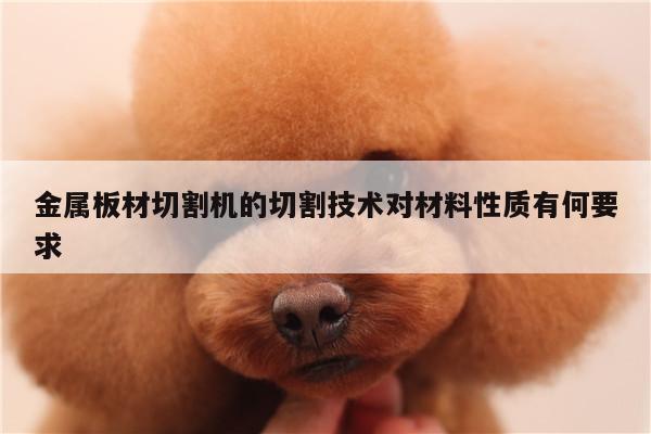 金属板材切割机的切割技术对材料性质有何要求：ayx爱游戏