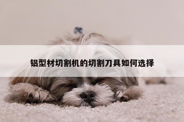 【ayx爱游戏】铝型材切割机的切割刀具如何选择