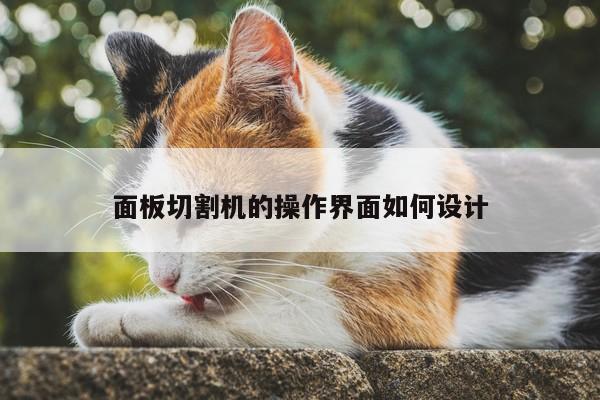 面板切割机的操作界面如何设计【爱游戏平台】
