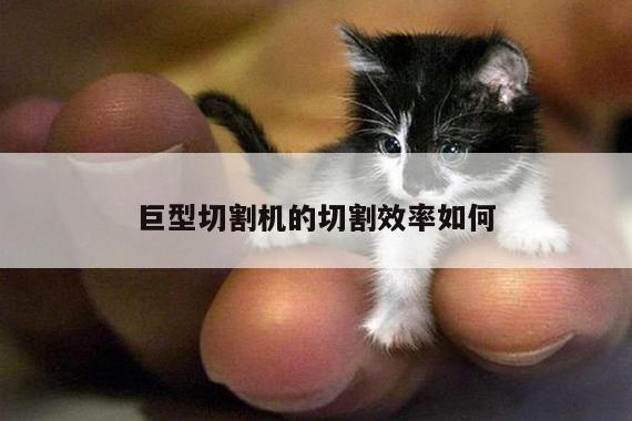 巨型切割机的切割效率如何_ayx爱游戏