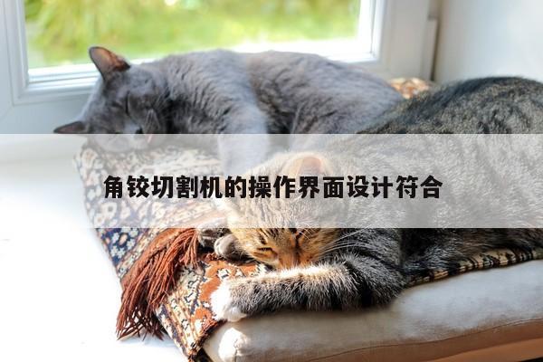 爱游戏app_角铰切割机的操作界面设计符合